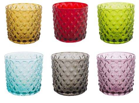 Set Vasos De Vidrio Bali En Varios Colores