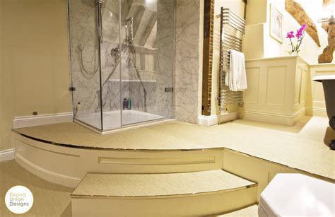 Bathroom Panelling And Book Matched Marble Slabs Inside The Shower Area