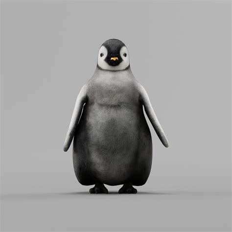 Baby Emperor Penguin Animal - Blender Market