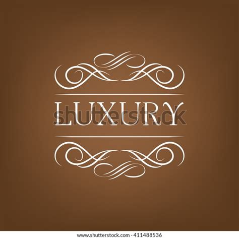 Calligraphic Luxury Logo Emblem Elegant Decor Stock Vector Royalty