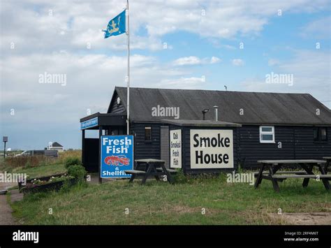 Traditional Fish Smokehouse On The Beach In The Tourist Seaside Town Of