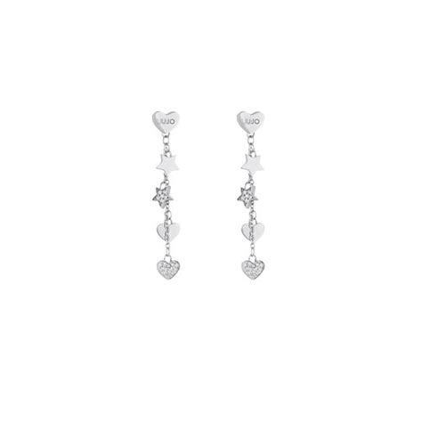 Liu Jo Lj Stainless Steel Earrings Silver Pendant D Oreille