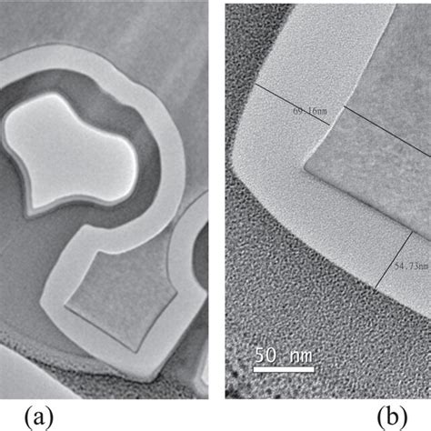 A B The Tem Cross Section Images Of Si Wires With The Sio Sensing