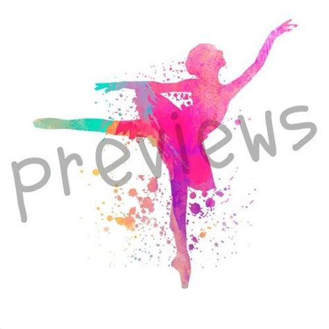 Peace Love Gymnastic Sublimation Silhouette Of Ballerina PNG