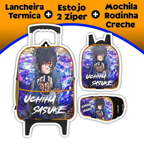 Kit Mochila Escolar De Rodinhas Infantil Menino Pequena Lancheira