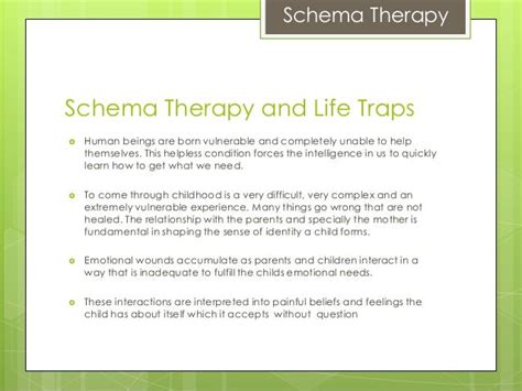 Schema Therapy Techniques