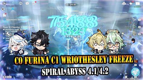 Spiral Abyss Wriothesley C Freeze Team With Furina Support Hot Sex