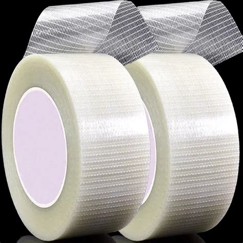 20 Meters Glass Fiber Adhesive Mesh Tape Transparent Waterproof Grid