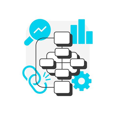 Nadler Tushman model flat outline concept icon. Reveal mismatches