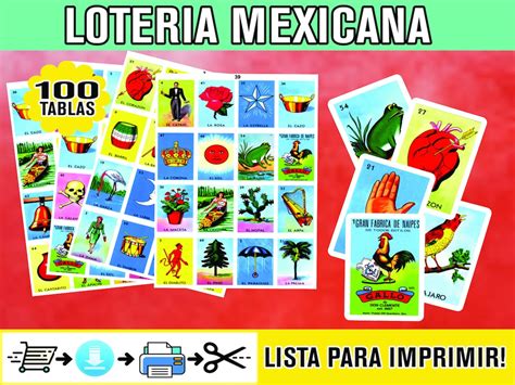 Mexican Loteria Game Cards Printable Pdf Instant Download Digital File