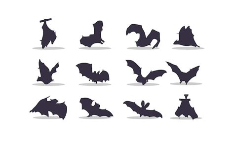 Conception D Illustration Vectorielle Silhouette Chauve Souris