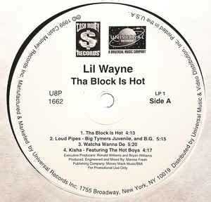 Lil Wayne – Tha Block Is Hot (1999, Vinyl) - Discogs