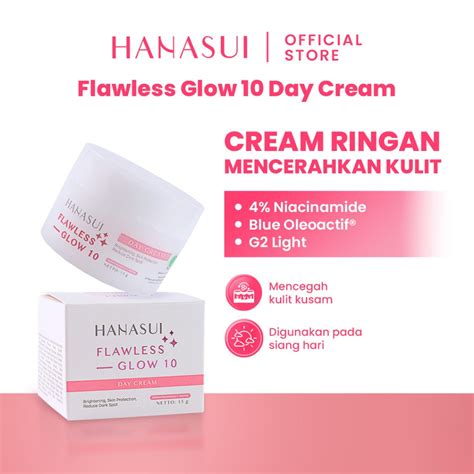 Jual Hanasui Flawless Glow 10 Day Cream Shopee Indonesia