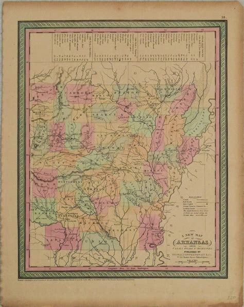 1850 Tanner Map Of Arkansas A New Map Of Arkansas With Its Canals Roads And Distances Auction