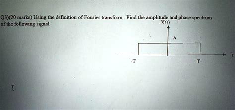 Solved Q3 20 Marks Using The Definition Of Fourier Transform Find The Amplitude And Phase