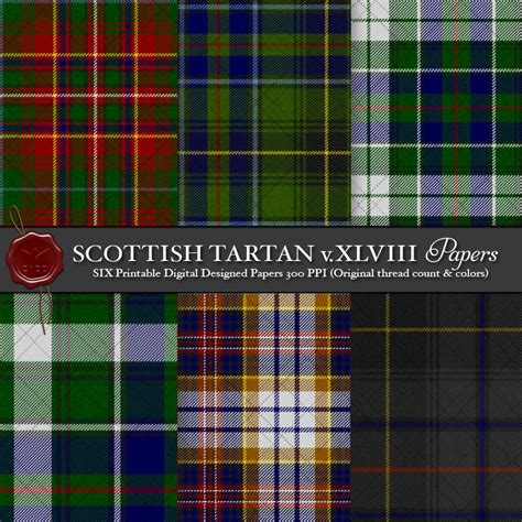 Digital Printable Scottish Tartan Plaid Highland Clan