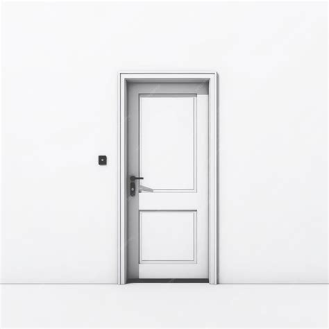 Premium AI Image | Minimalist White Room Door Illustration With