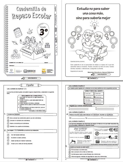 Cuadernillo De Repaso Escolar Para El Tercer Grado De Primaria Hot