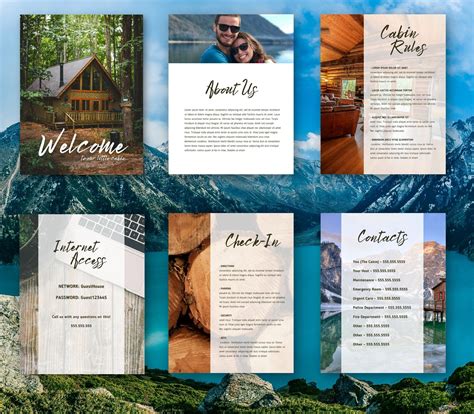 Airbnb Welcome Book Template Cabin Canva Airbnb And Vrbo Host Book