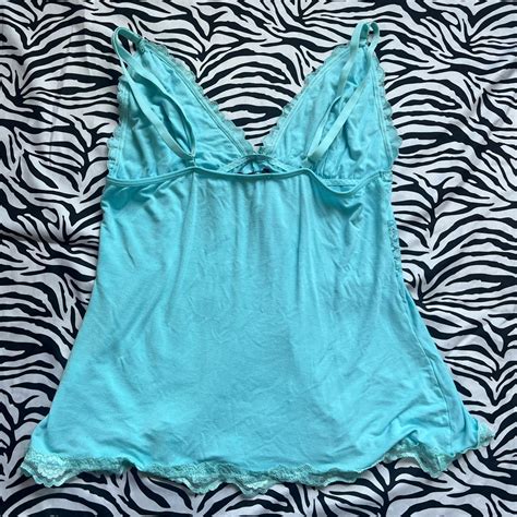 Blue Lingerie Cami Top Has Some Grease Stains Depop