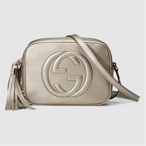 Gucci Soho Metallic Leather Disco Bag In Gold Metallic Leather Lyst