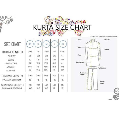 Mens Kurta Size Chart N Hosted At Imgbb — Imgbb