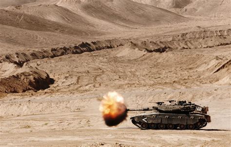 Wallpaper fire, tank, combat, Merkava, main, Merkava, Israel images for ...