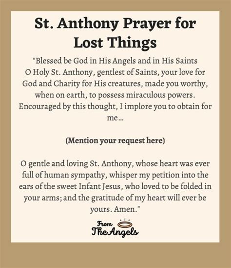 7 Prayers To St Anthony Lost Things And Miracle