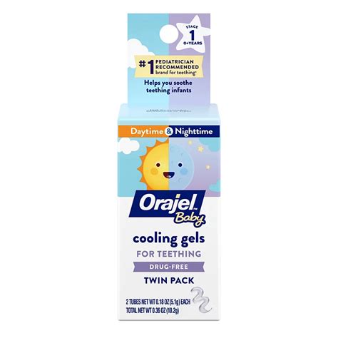 Baby Orajel Teething Gels Daytime And Nighttime Twin Pack Shop Teething