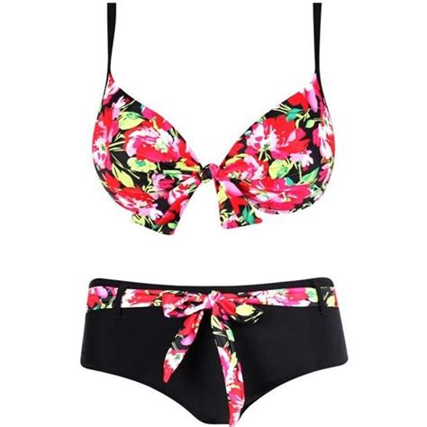 Bikini Femme Pi Ces Marque Armature Et Push Up Noir Noir