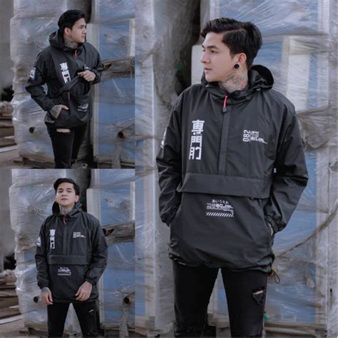 Jual Jaket Parasut Pria Waterproof Jepang Cagoule Windbreaker Original