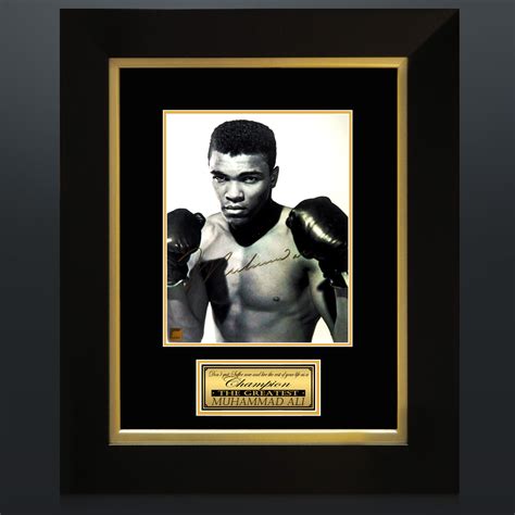 Muhammad Ali Signed Photo Custom Frame Sports Memorabilia By Hall