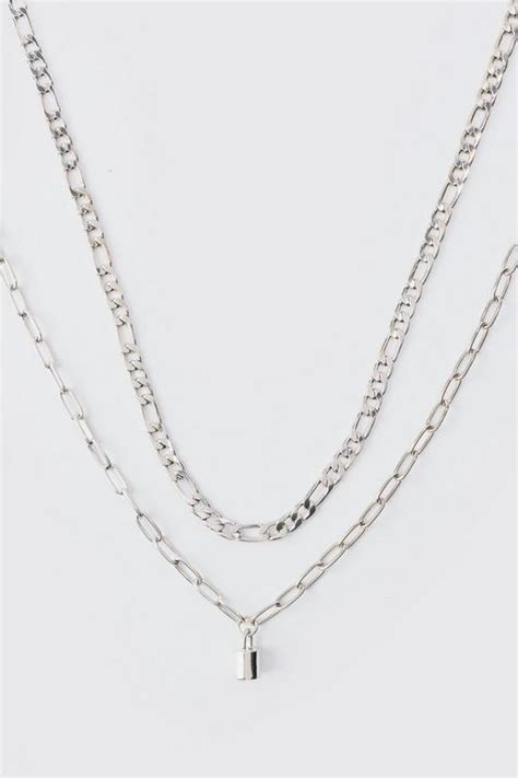 Multi Layer Chain Necklace Boohoo Uk