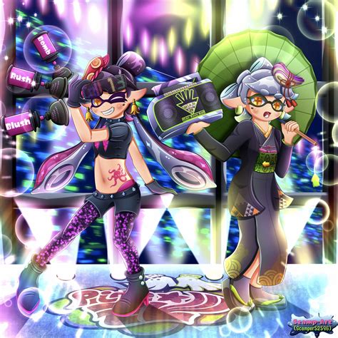 Splatoon 2 Squid Sisters Callie And Marie Splatoon Digital Art Canvas