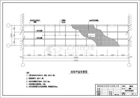 某钢结构通廊设计cad全套施工图（含设计说明）土木在线