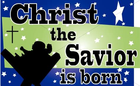 The Savior is Born | Christian Christmas Word Art