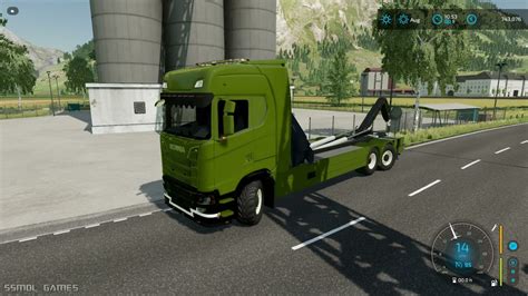 Farming Simulator Mods Scania S Hkl Hooklift And Crane Truck