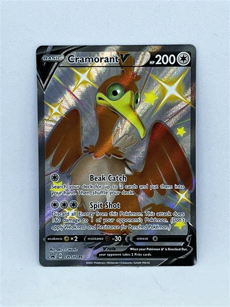 Shiny Cramorant V Full Art SWSH86 Black Star Promo Pokémon TCG Near ...