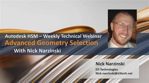 Weekly Hsm Technical Webinar Advanced Geometry Selection Youtube