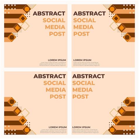 Premium Vector Abstract Geometric Social Media Post Template Design