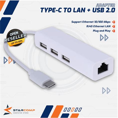 Jual Usb 31 Type C To Usb Hub 3 Port Dan Lan Ethernet Rj45 Converter Adapter For Macbook