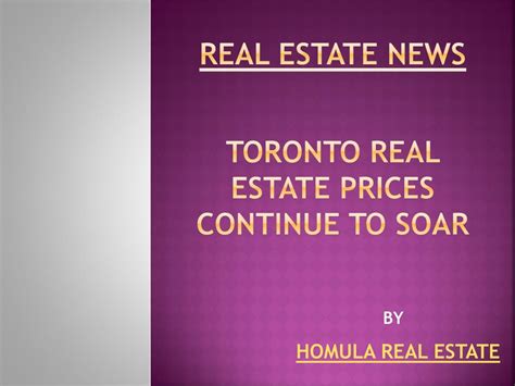 PPT - Toronto-real-estate-prices-continue-to-soar PowerPoint