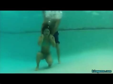 Sexy Bikini Girl Drowning Underwater