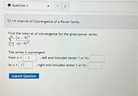 how to find interval of convergence of a power series