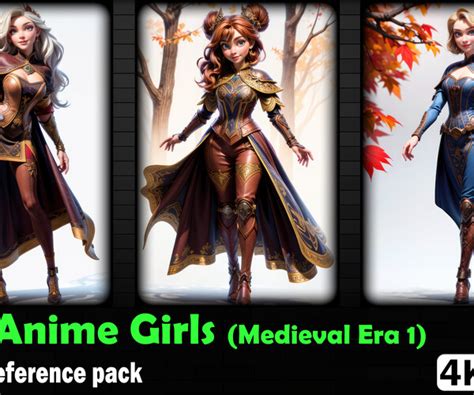 Artstation 310 Anime Girls Medieval Era 1 Images Reference Pack