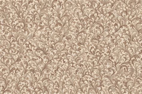 A patterned wallpaper with a lot of leaves and flowers | Premium AI ...