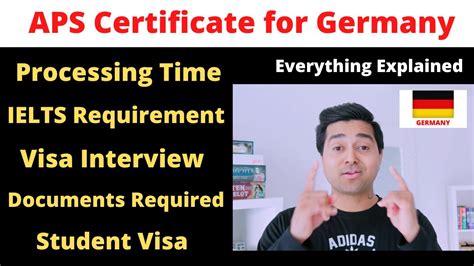 APS CERTIFICATE For GERMANY Student Visa Tough Processing Time