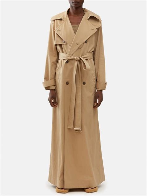 Loewe Double Breasted Belted Gabardine Trench Coat Beige Editorialist