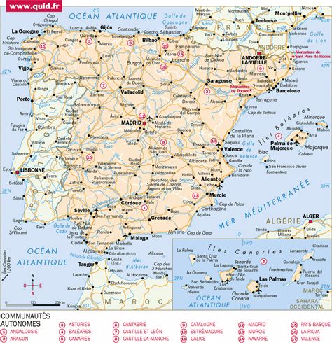 Carte Routi Re Espagne Portugal Voyage Carte Plan