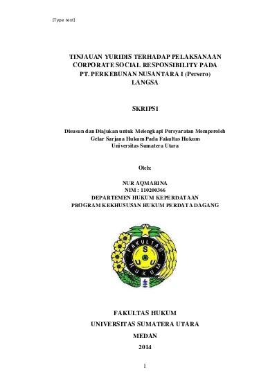 Tinjauan Yuridis Terhadap Pelaksanaan Pada PT Perkebunan Nusantara I